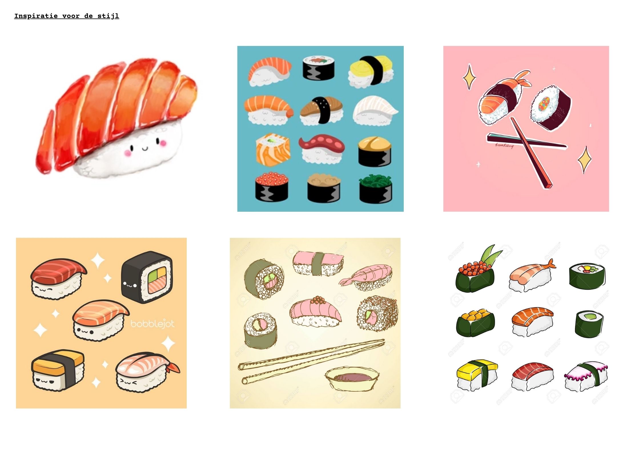 mindmap about sushi project